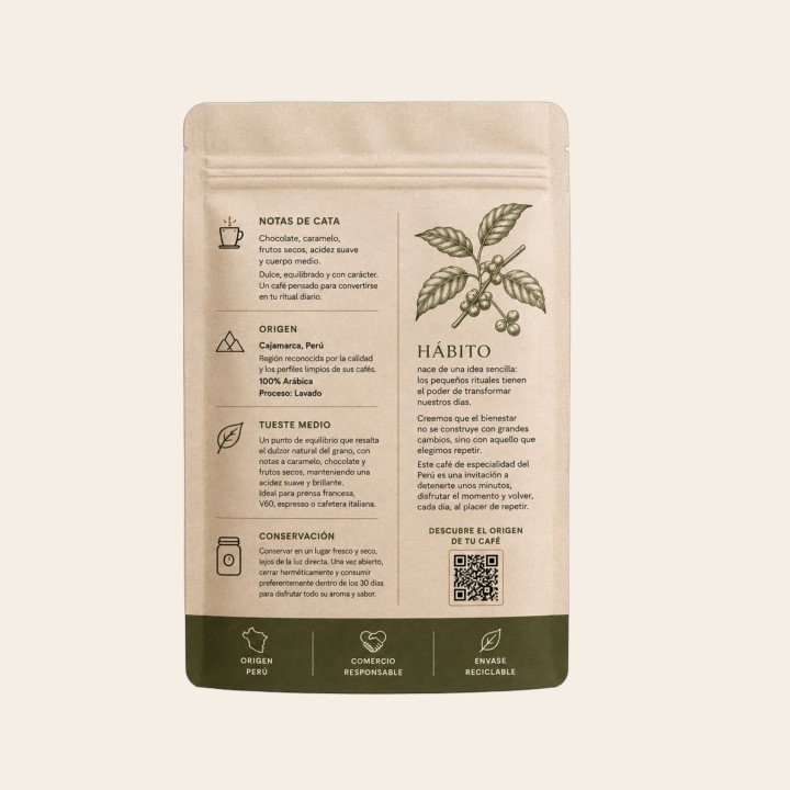Hábito Origen Cajamarca 250 g | Café de especialidad peruano