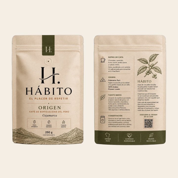 Hábito Origen Cajamarca 250 g | Café de especialidad peruano
